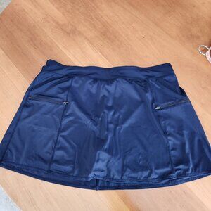 Swimsuits for All Swim 365 Navy Swim Skirt / Skort with Zip Pockets Plus Size 24